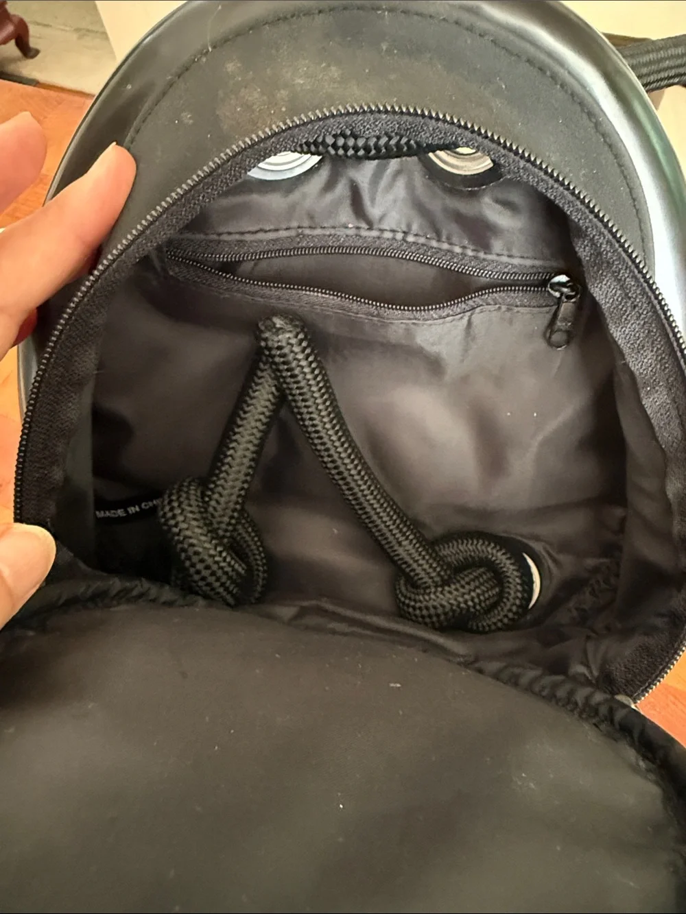 Bulge Black Mini Backpack
